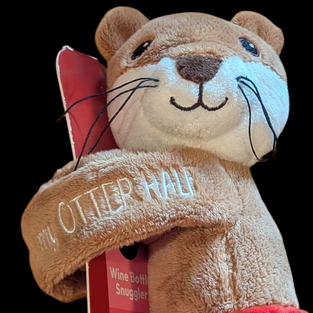 NWT Dan Dee You're My Otter Half Wine Bottle Snuggler 7.5" Plush